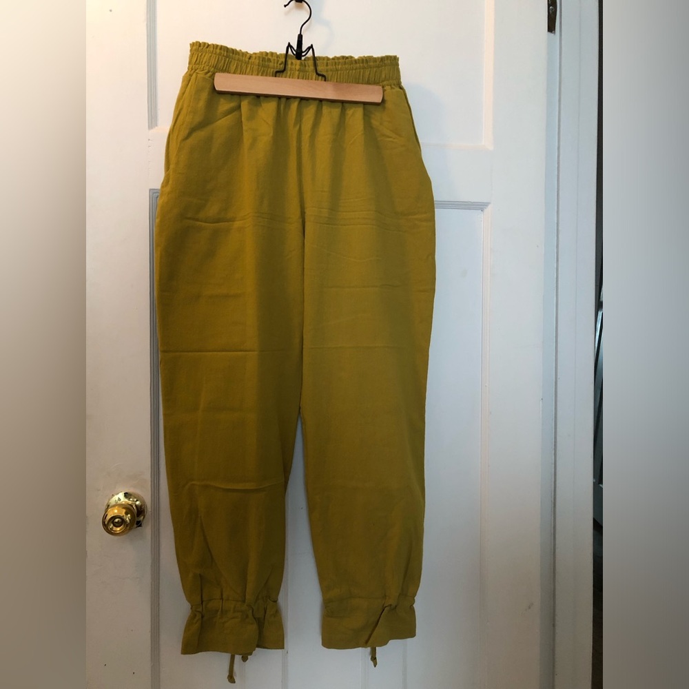Eve Gravel yellow tulip pants